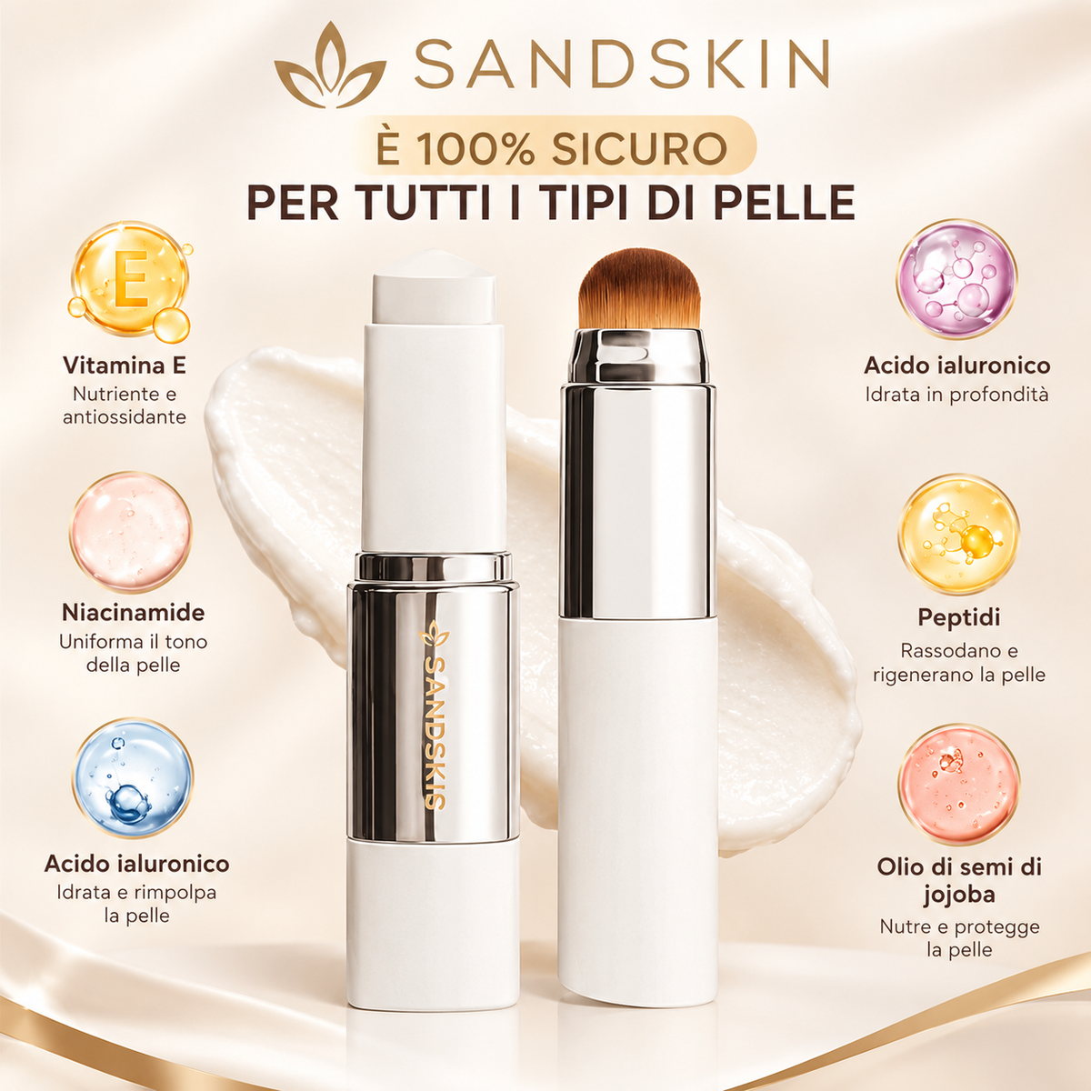 SANDSKIN – Stick Fondotinta Cangiante SPF30